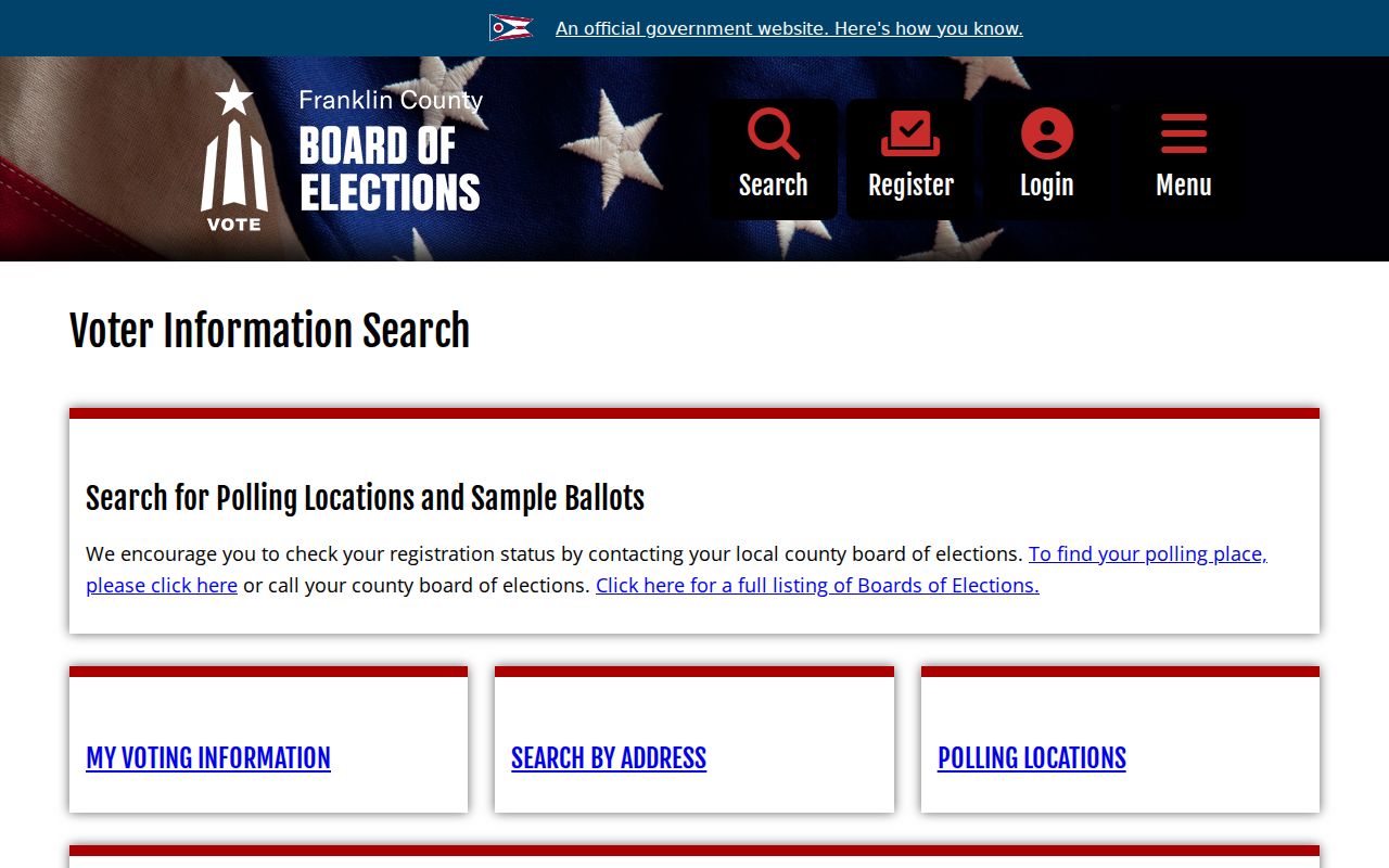 Jackson Township residents directory voter information search